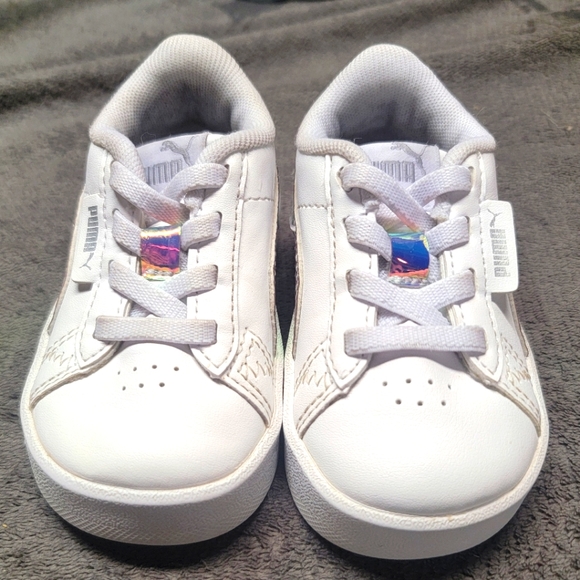 Kids Puma white iridescent shoes - Picture 6 of 11